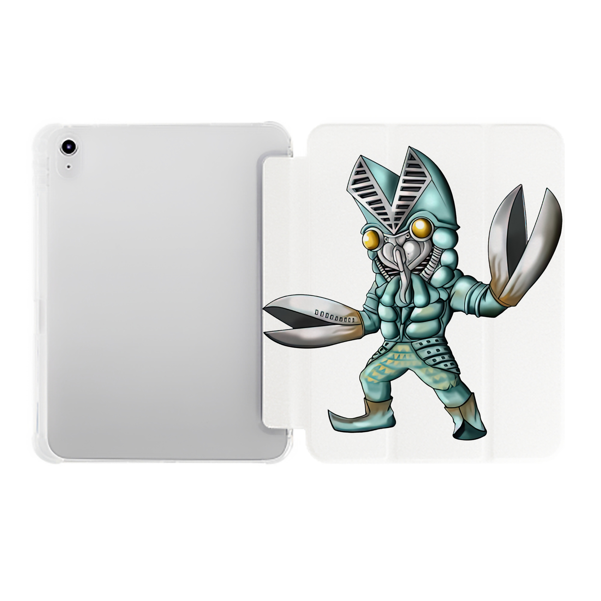 （画像用） ウルトラマン Ultraman IPad ケース ペン収納付き 三つ折りスタンド PUレザー×シリコン 対応機種9.5/10.5/10.9インチ